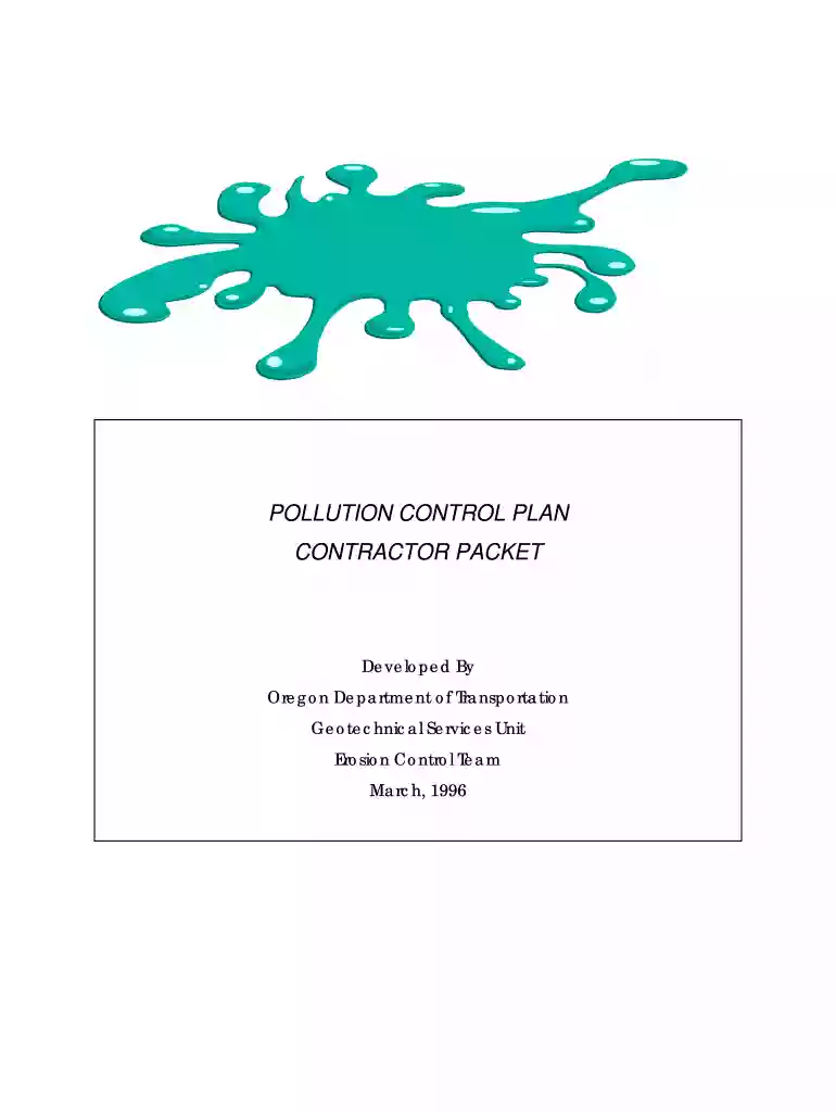 oregon pollution control plan Preview on Page 1