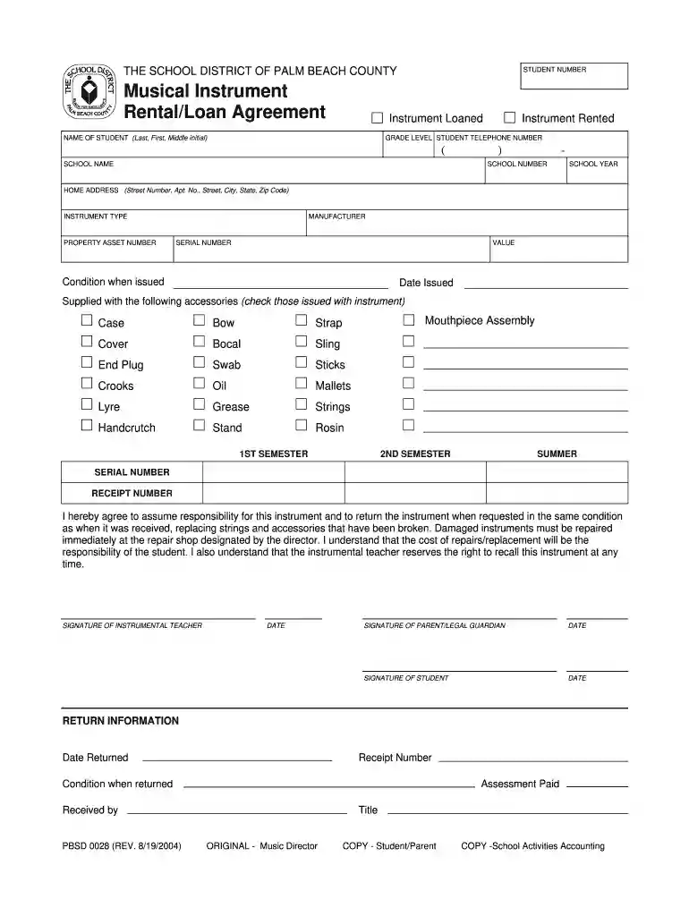 instrument loan agreement Preview on Page 1