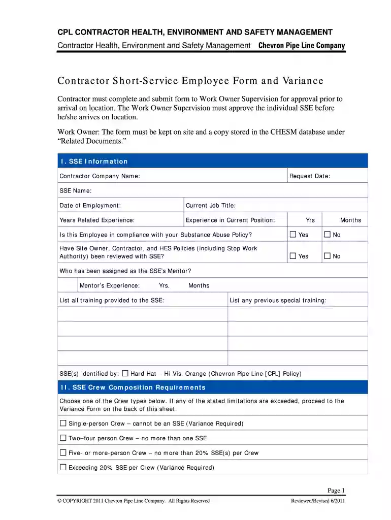 short service employee program template Preview on Page 1
