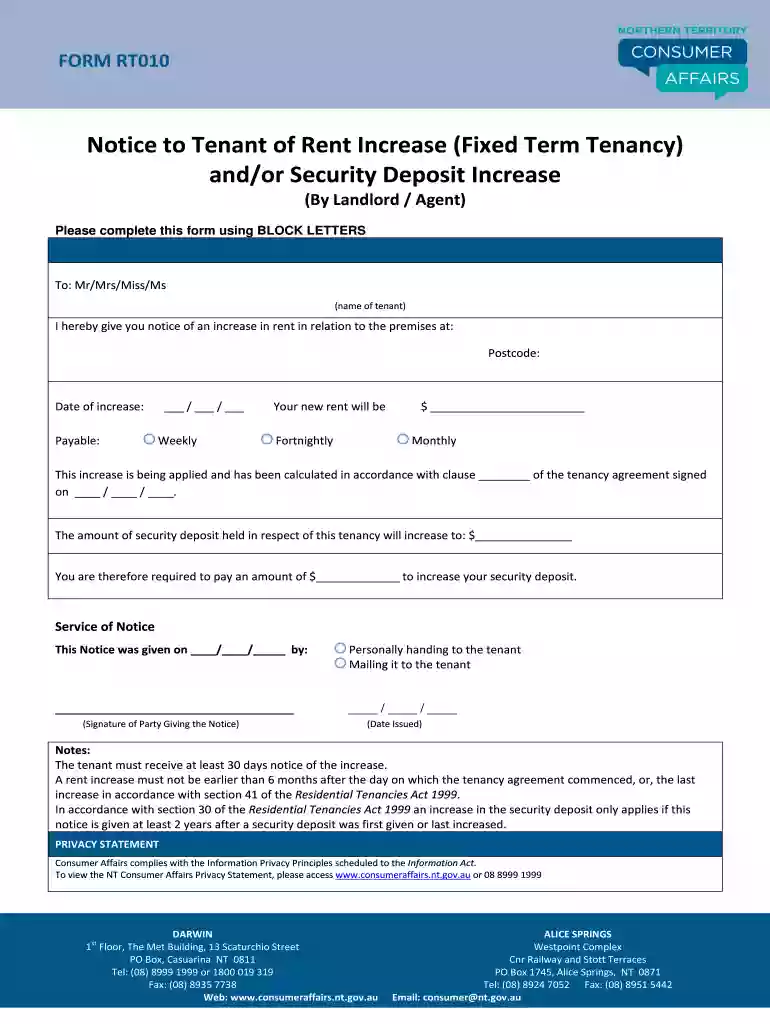 rent increase notice california pdf Preview on Page 1