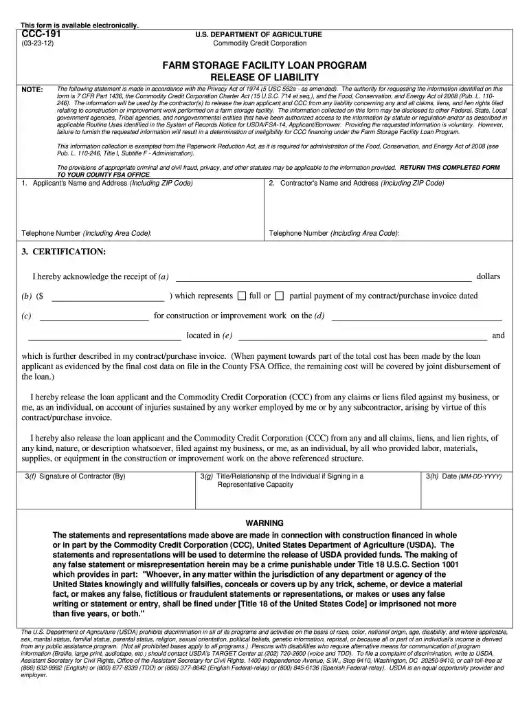 191 form Preview on Page 1