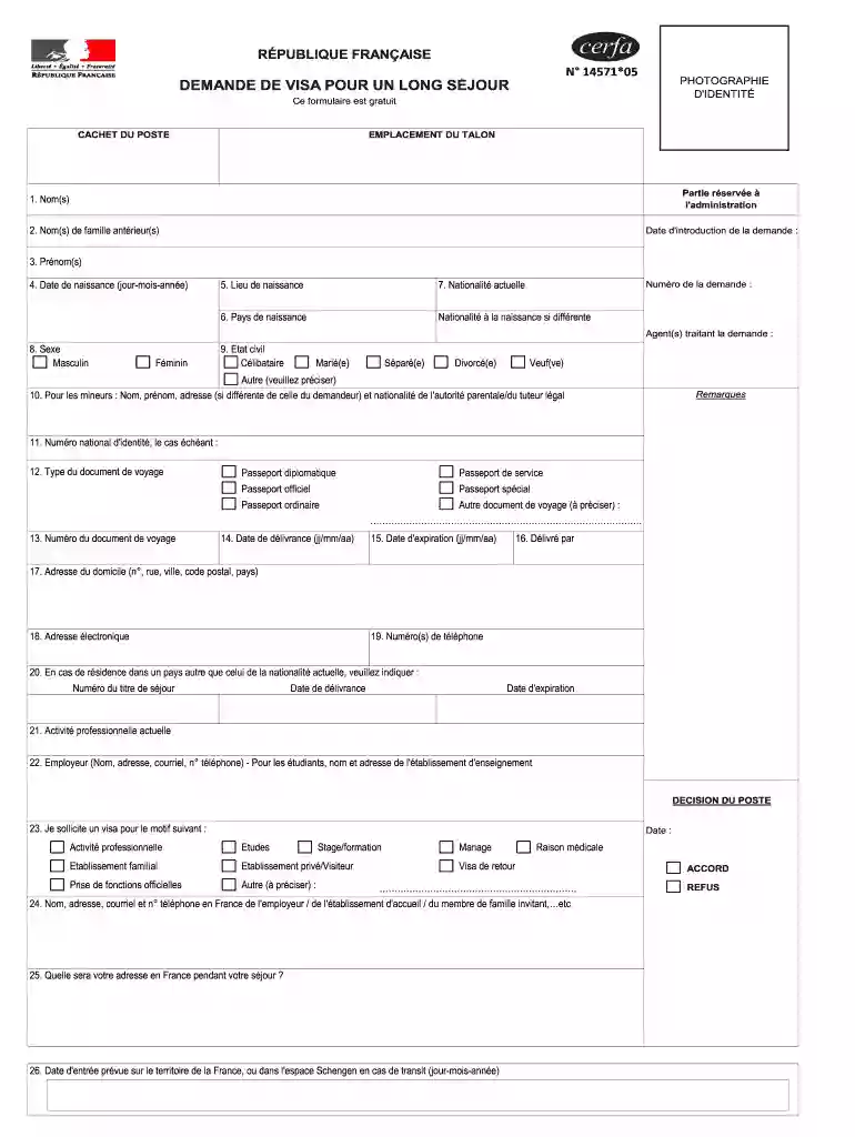 cerfa form Preview on Page 1