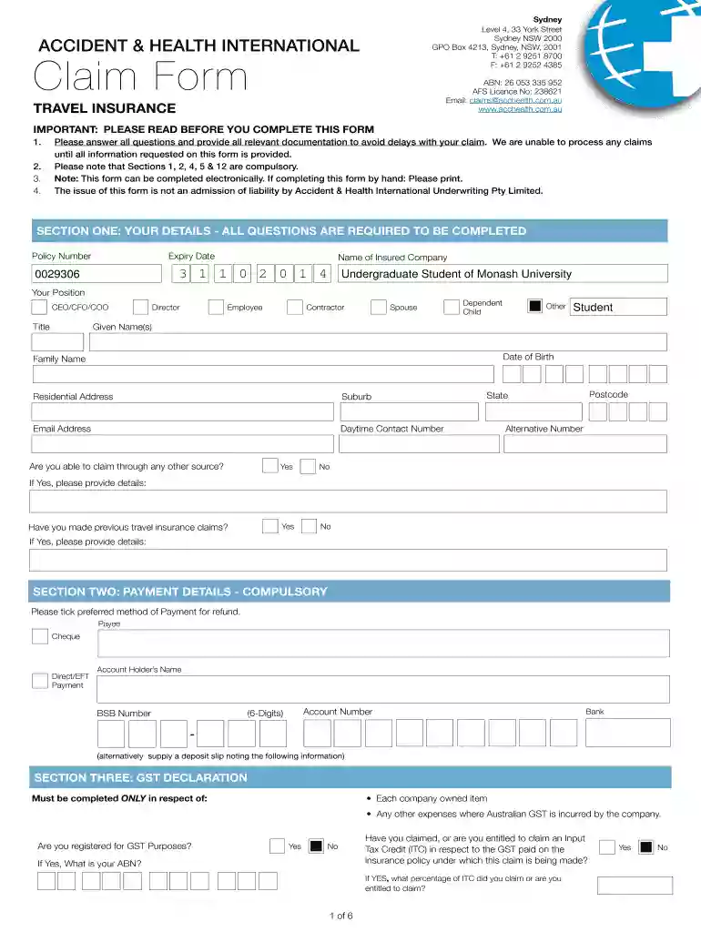 aaa travel insurance Preview on Page 1