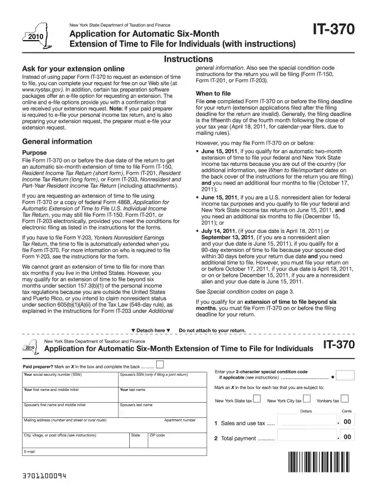 it 370 2010 form Preview on Page 1