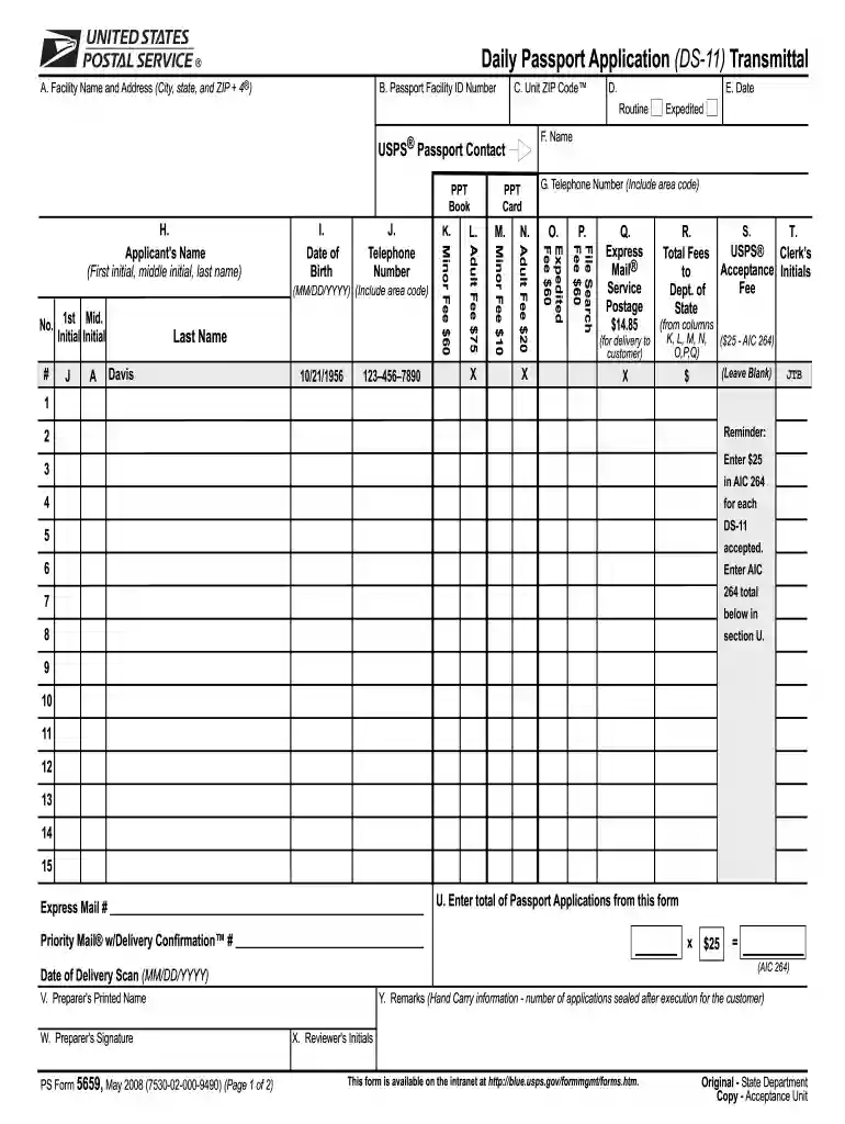 passport application all caps Preview on Page 1