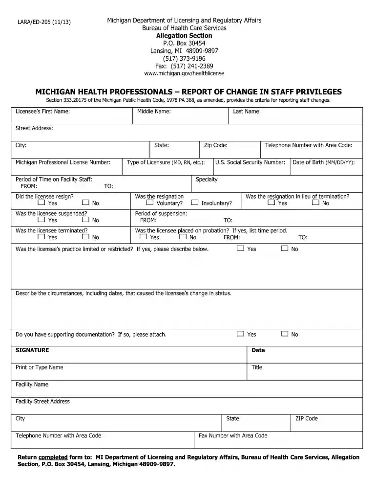 michigan report privileges Preview on Page 1