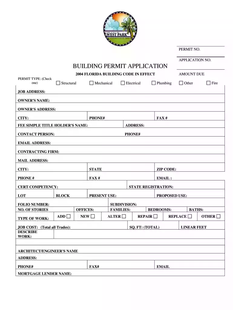 city of west park building department Preview on Page 1