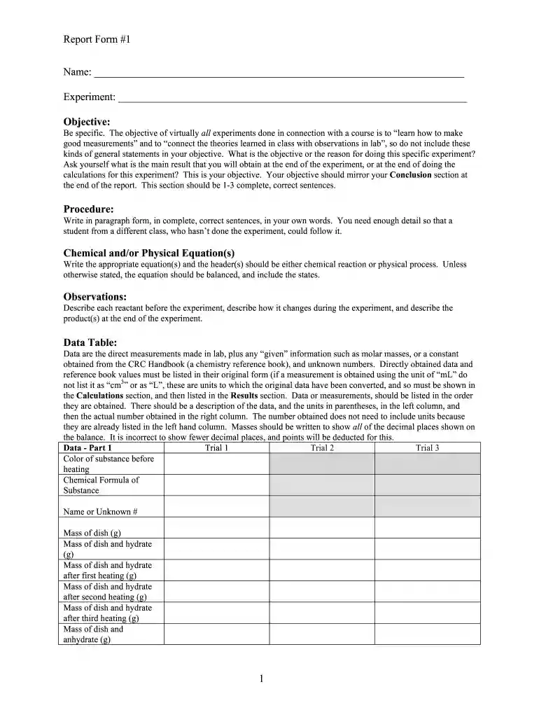 Lab Report Template - faculty rcc Preview on Page 1
