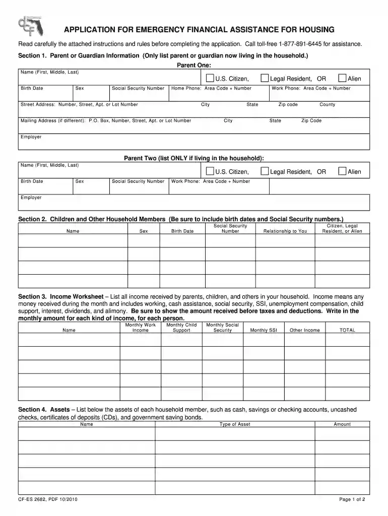 florida emergency financial assistance program efahp Preview on Page 1