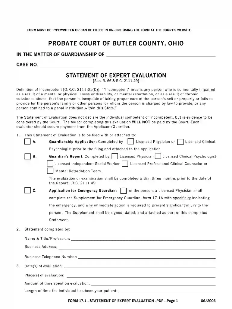 expert evaluation form Preview on Page 1