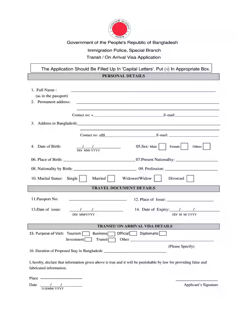 departure card download Preview on Page 1