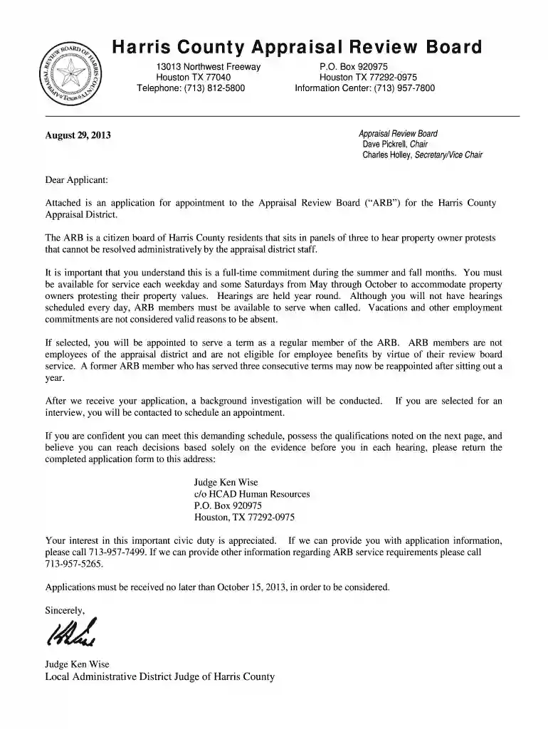 harris county appraisal review board Preview on Page 1