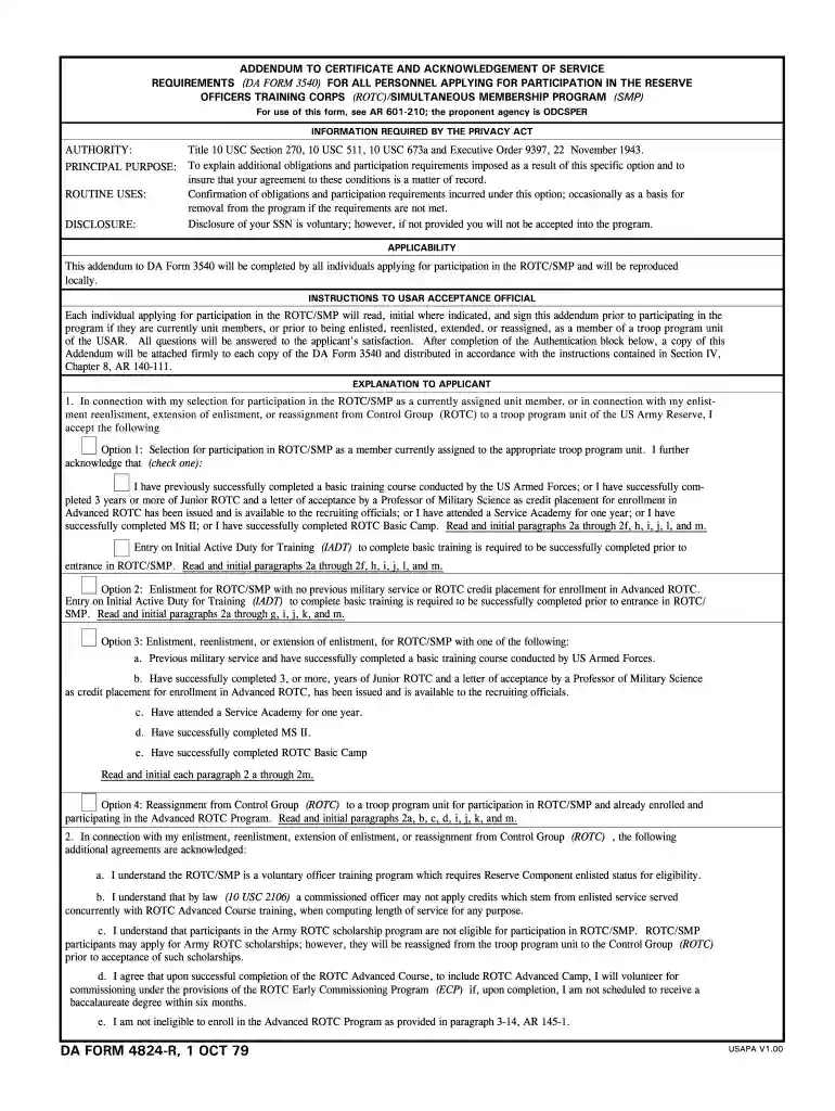 da form 4824 Preview on Page 1