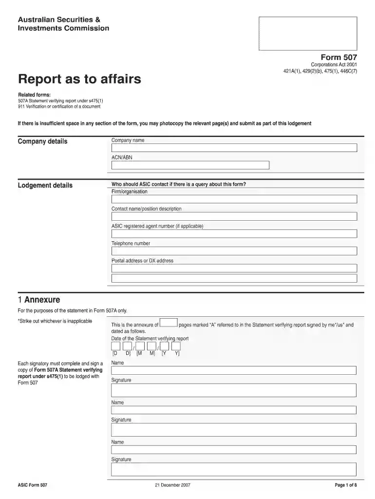 form 507a Preview on Page 1