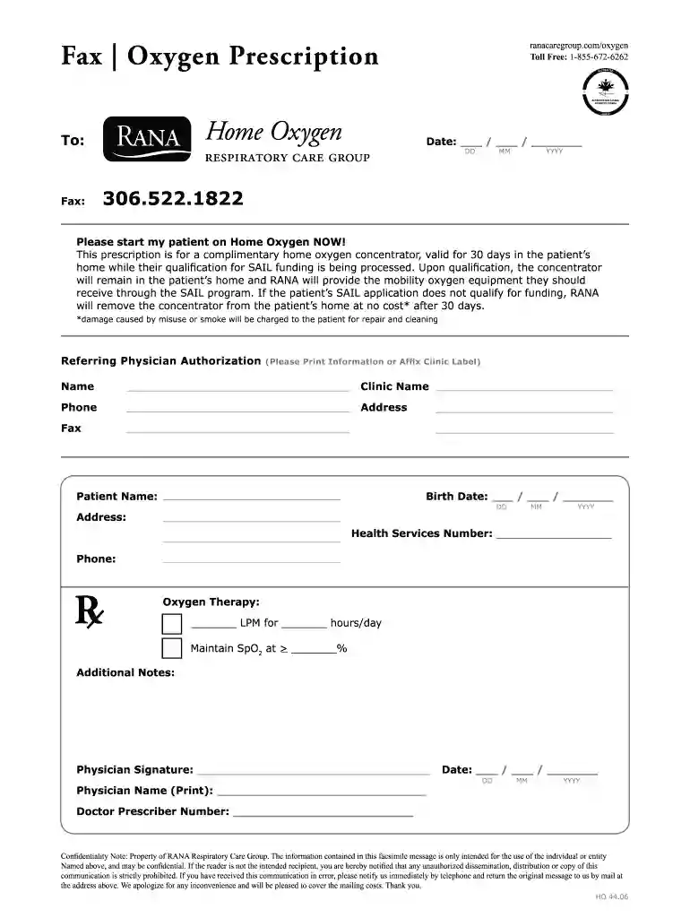 oxygen prescription example Preview on Page 1