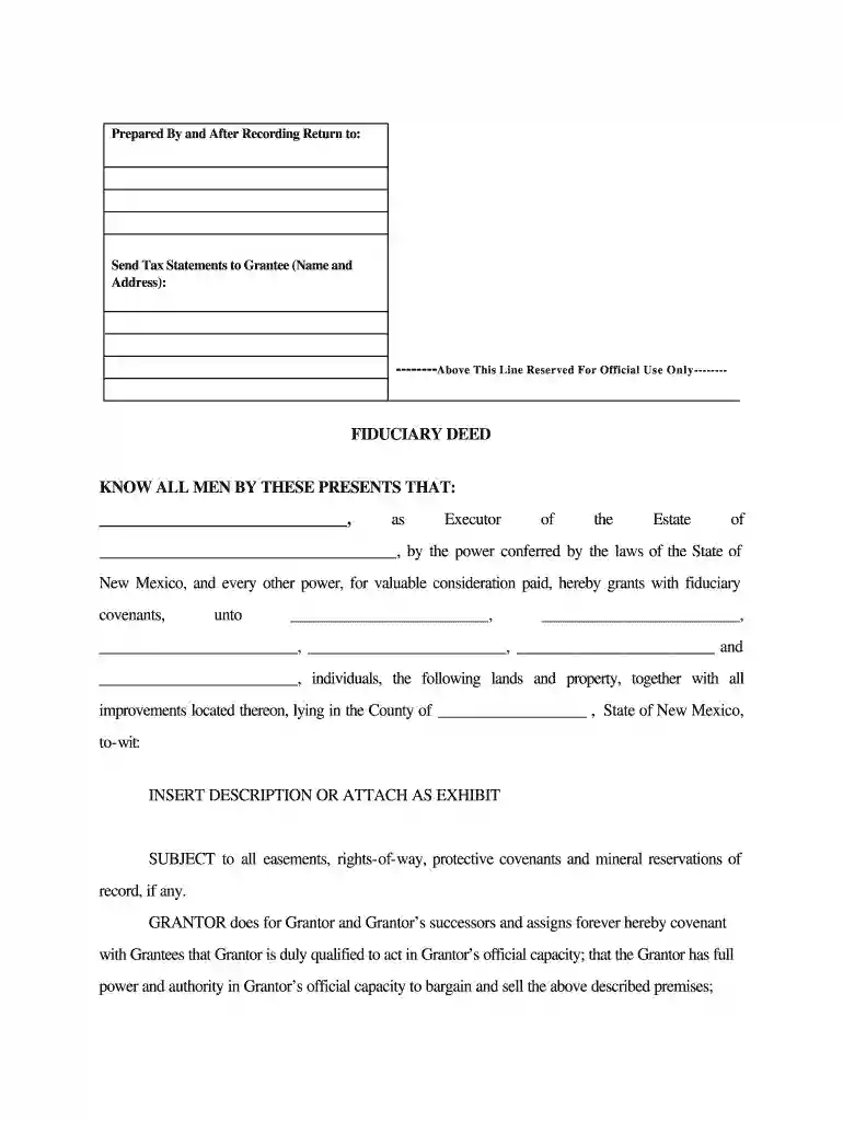 executor's deed Preview on Page 1