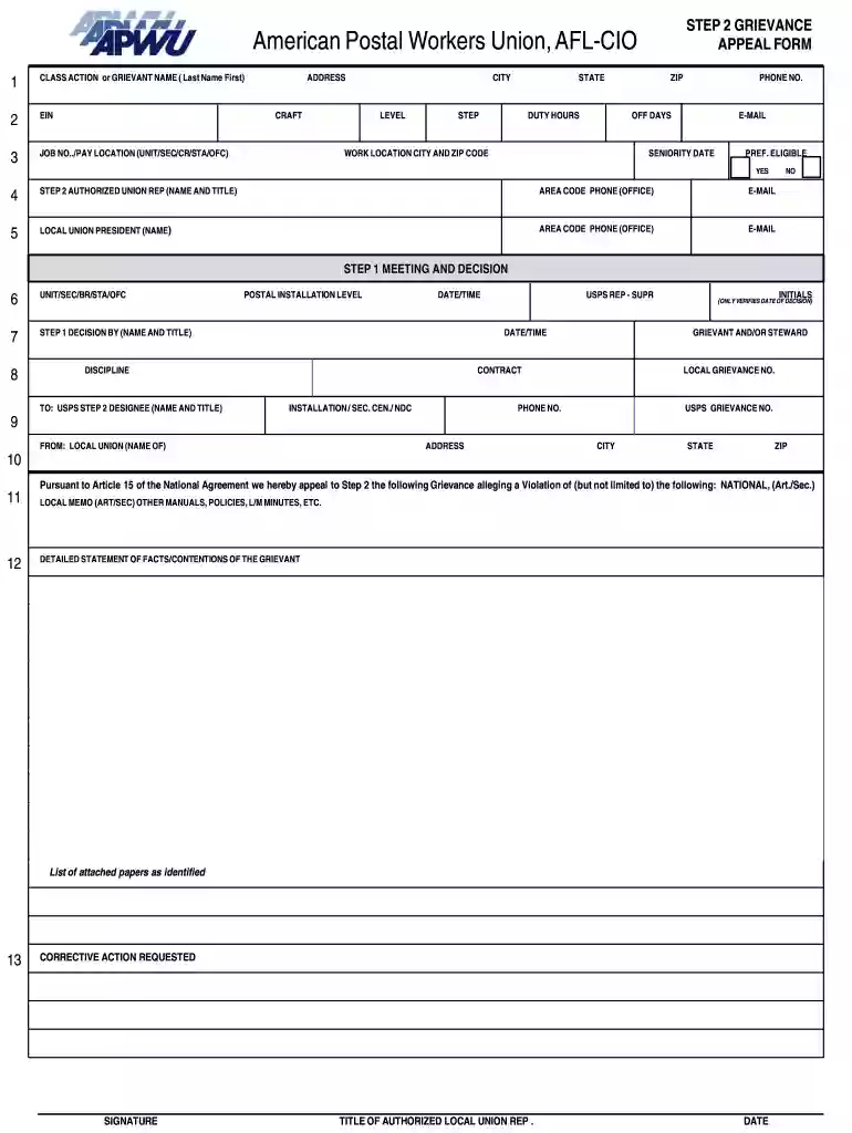 usps grievance form Preview on Page 1