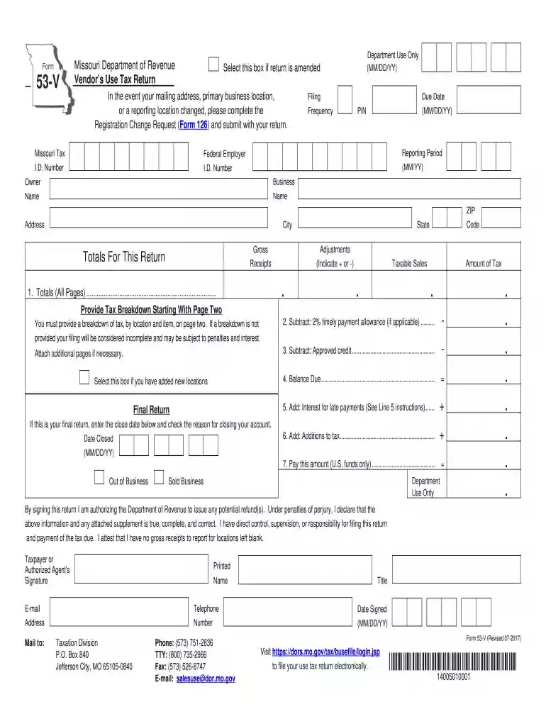 missouri form 53 1 Preview on Page 1