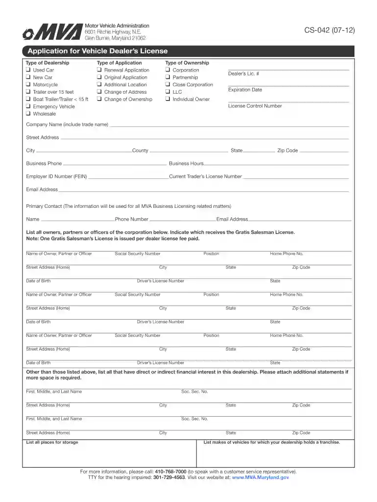 wholesale dealer license md Preview on Page 1