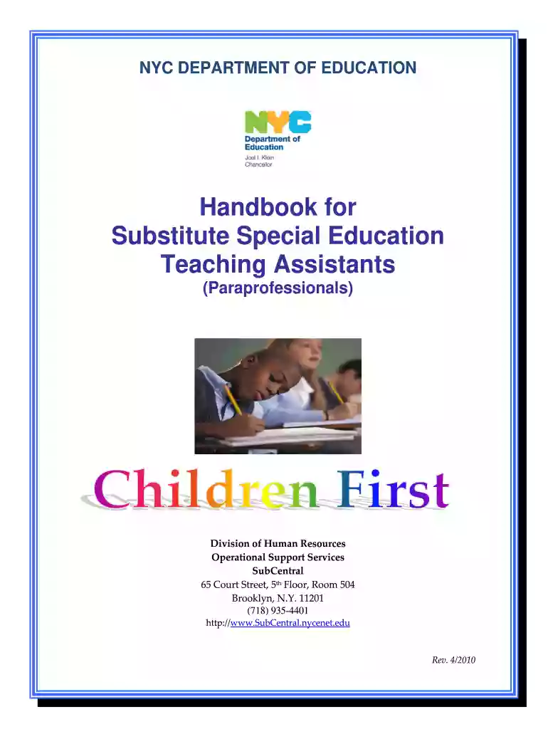 nyc doe paraprofessional handbook Preview on Page 1