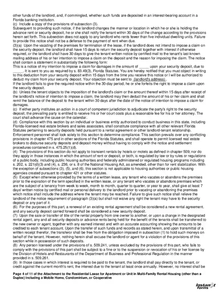 florida residential landlord and tenant act pdf Preview on Page 1