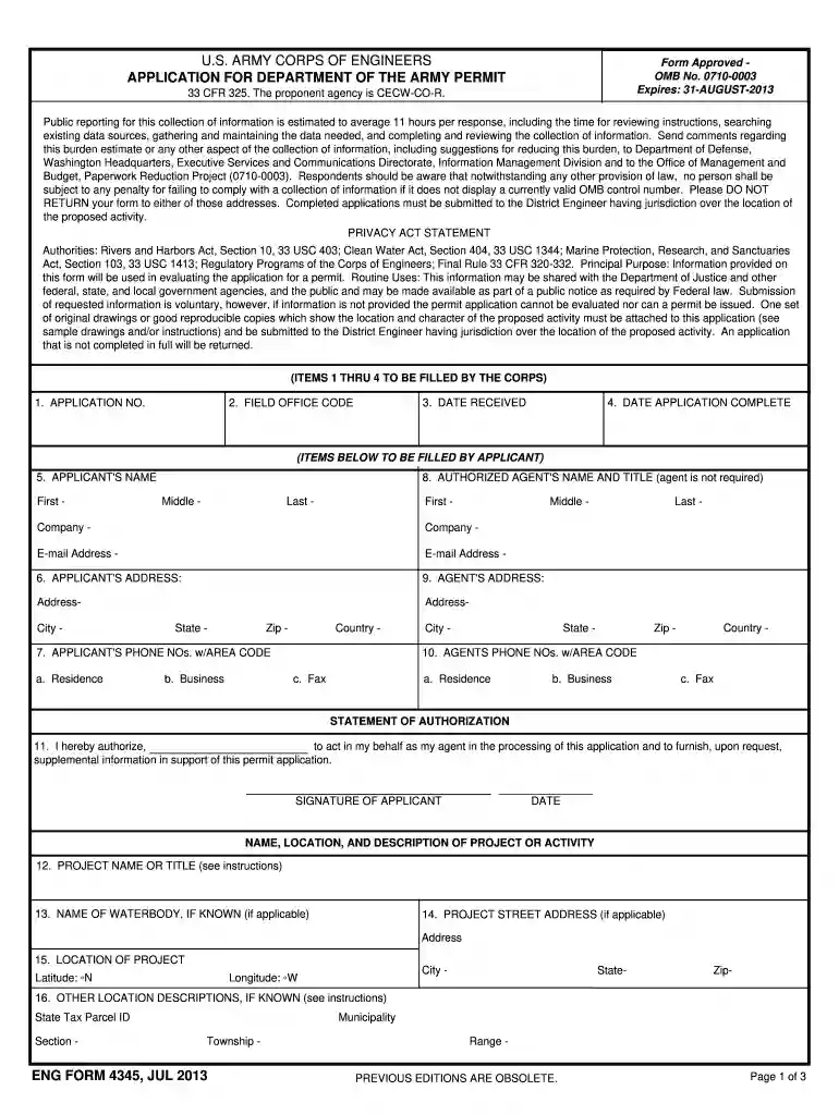 army application Preview on Page 1