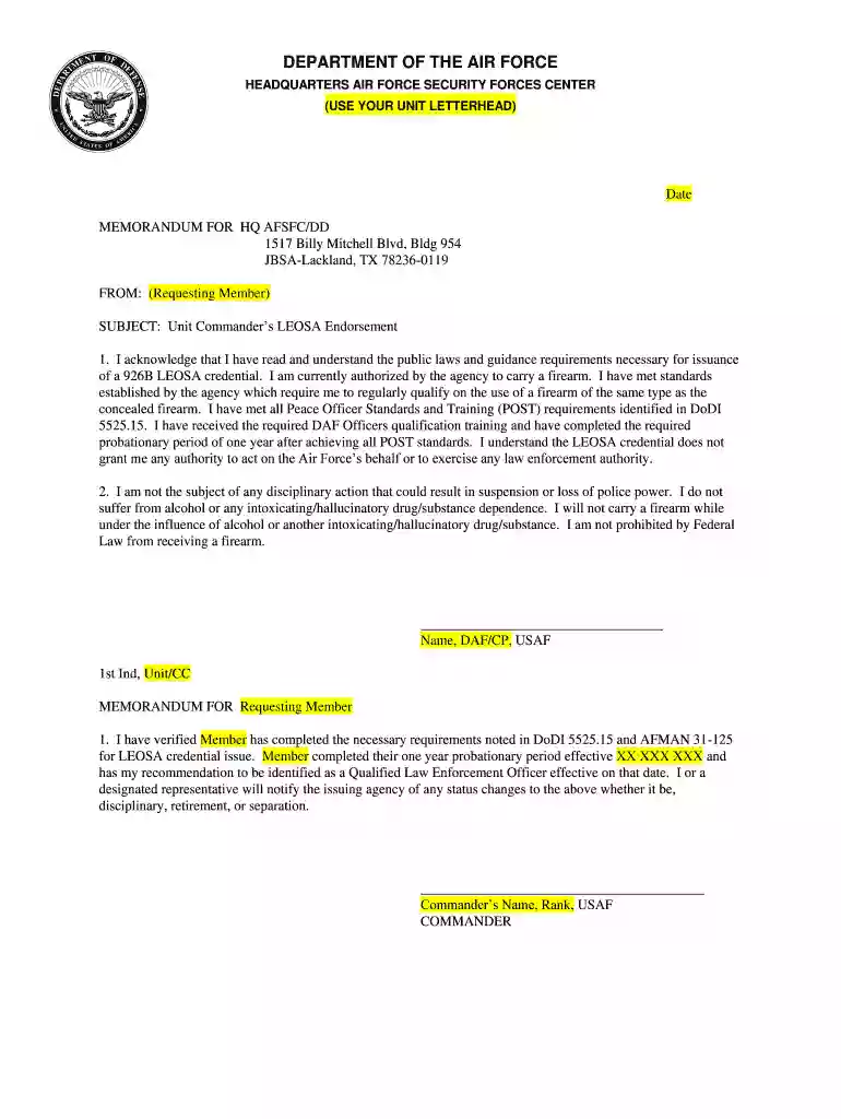 HEADQUARTERS AIR FORCE SECURITY FORCES CENTER Preview on Page 1