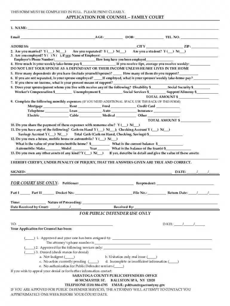 saratoga county public defender Preview on Page 1