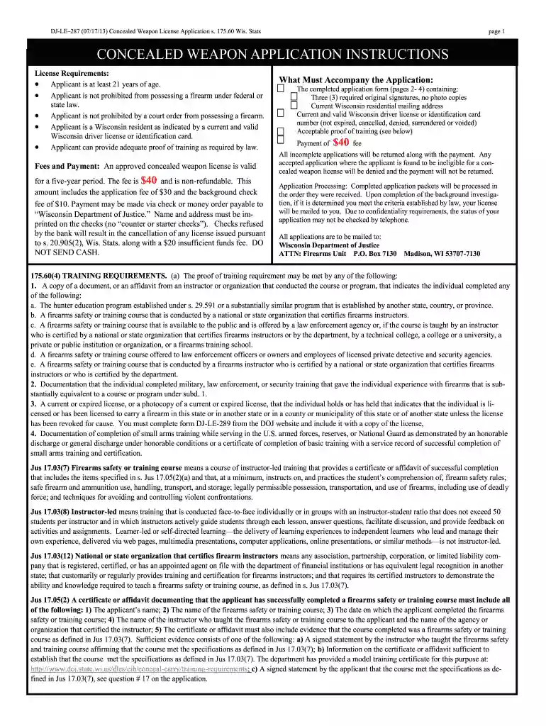 can you get a concealed carry permit online in wisconsin Preview on Page 1