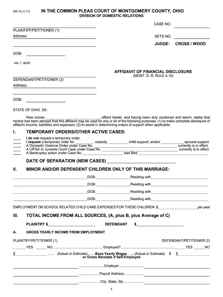 affidavit sworn Preview on Page 1