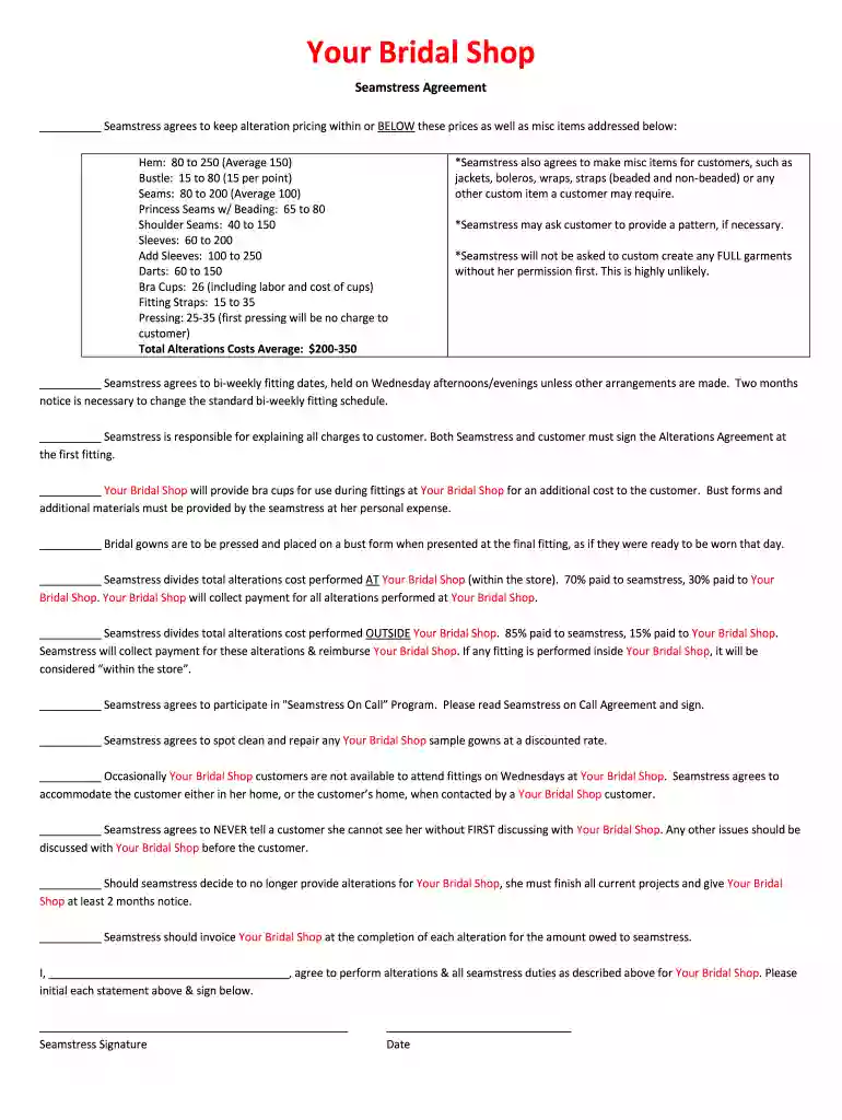 sewing contract Preview on Page 1
