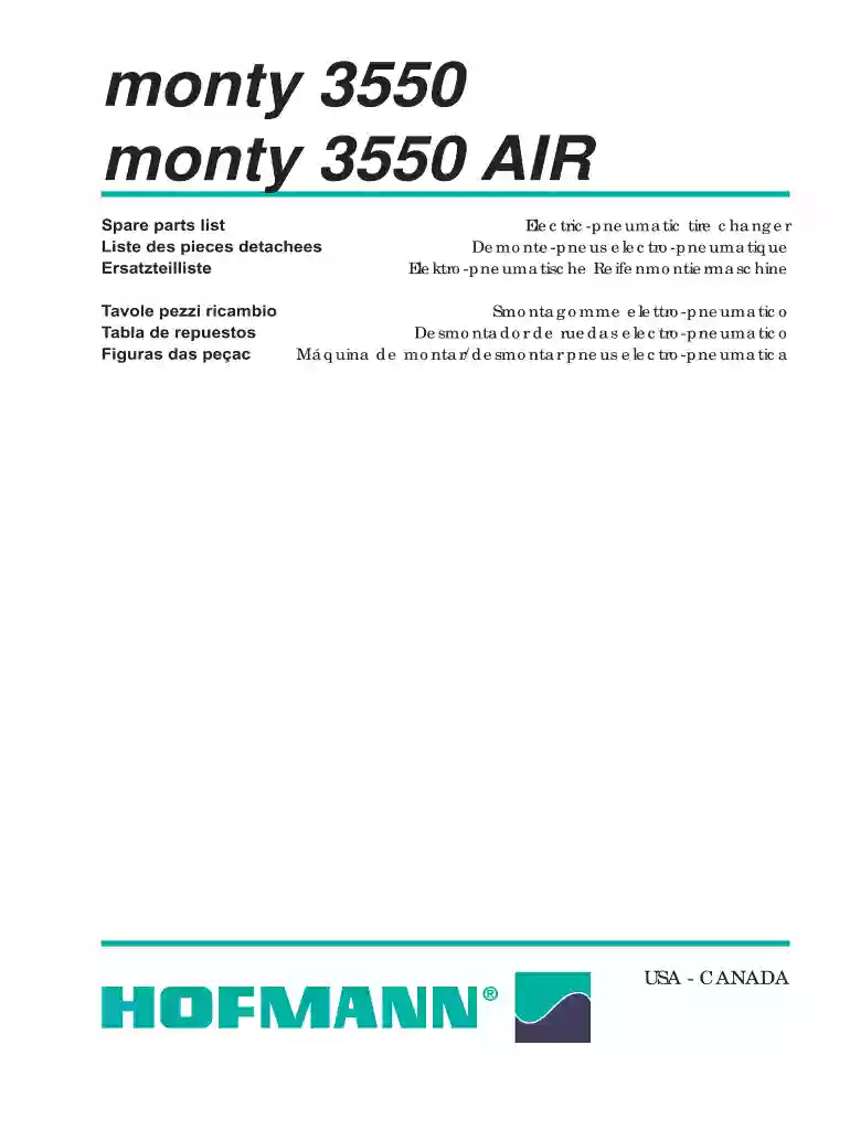 Monty 3550 monty 3550 AIR - Snap-on Equipment Vista previa en la página 1