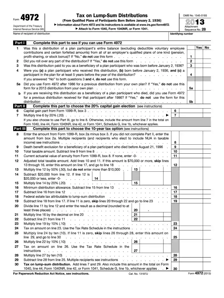 form 4972 Preview on Page 1