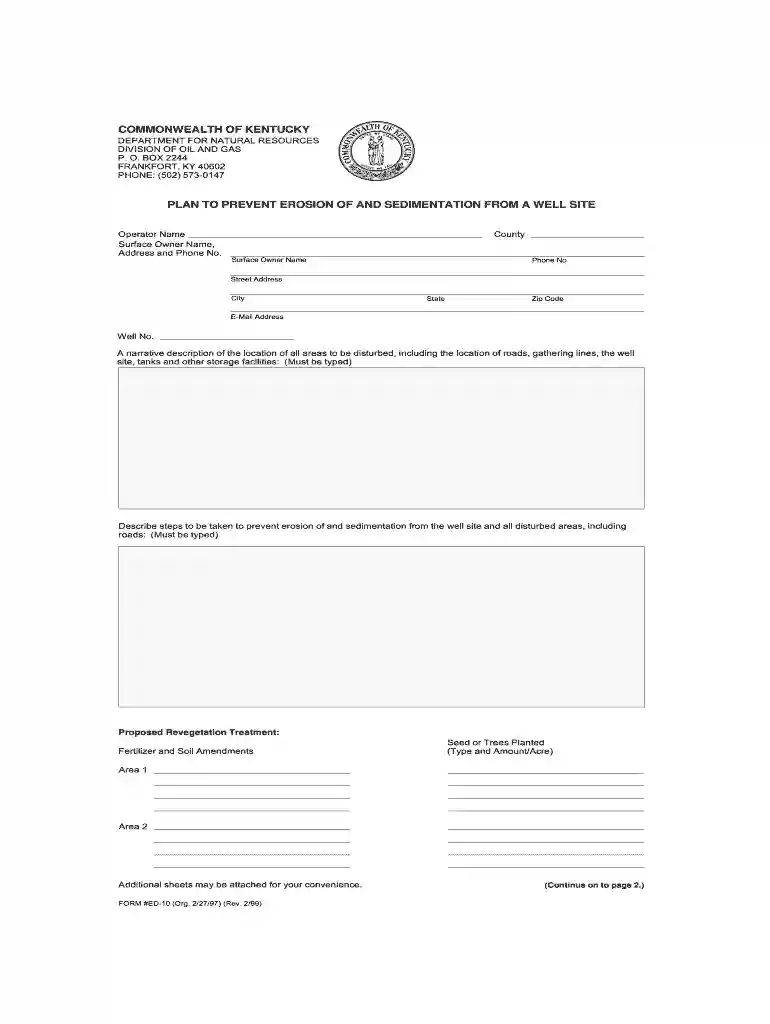 Severed Minerals (ED-10) - Division of Oil and Gas - oilandgas ky Preview on Page 1