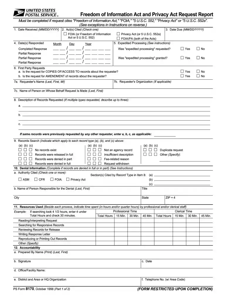form 8170 Preview on Page 1