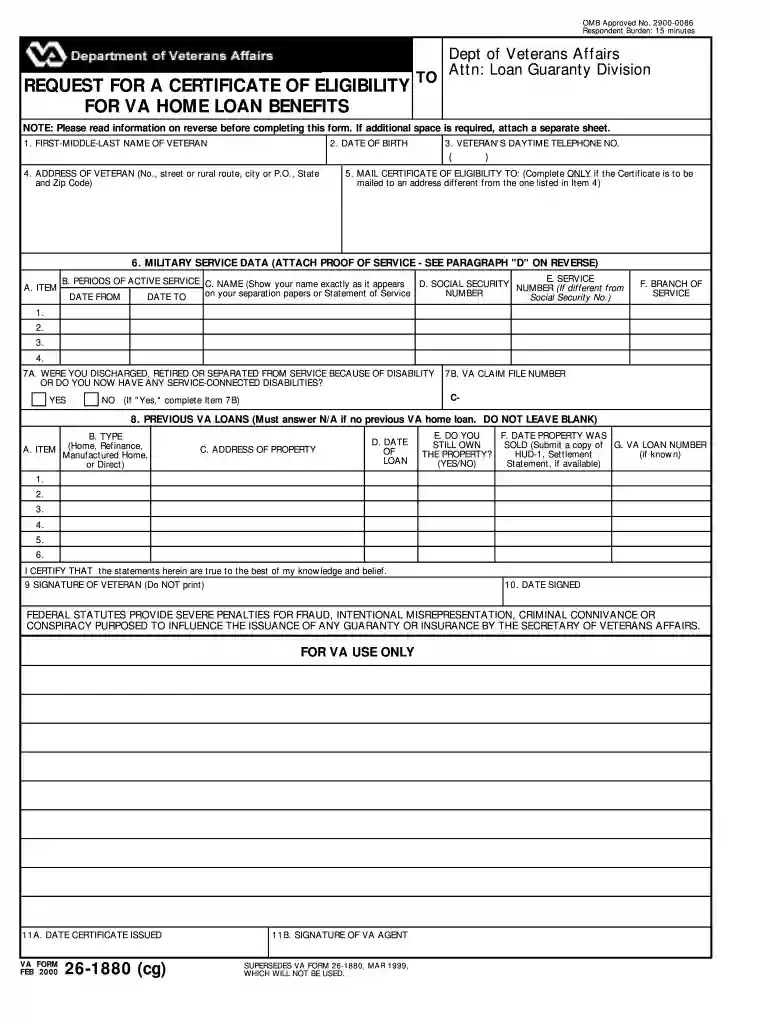 va form 26 1880 nov 2014 Preview on Page 1