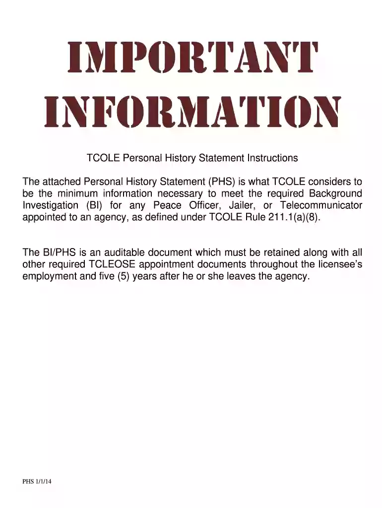 texas personal history commission Preview on Page 1