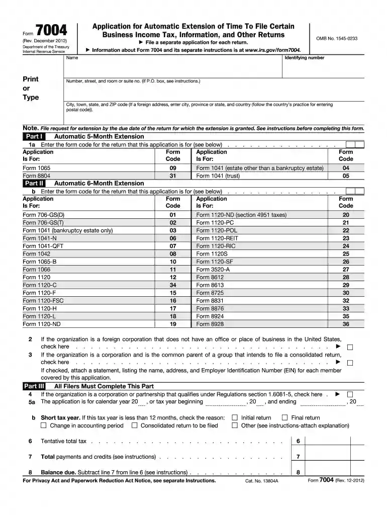 7004 2011 form Preview on Page 1