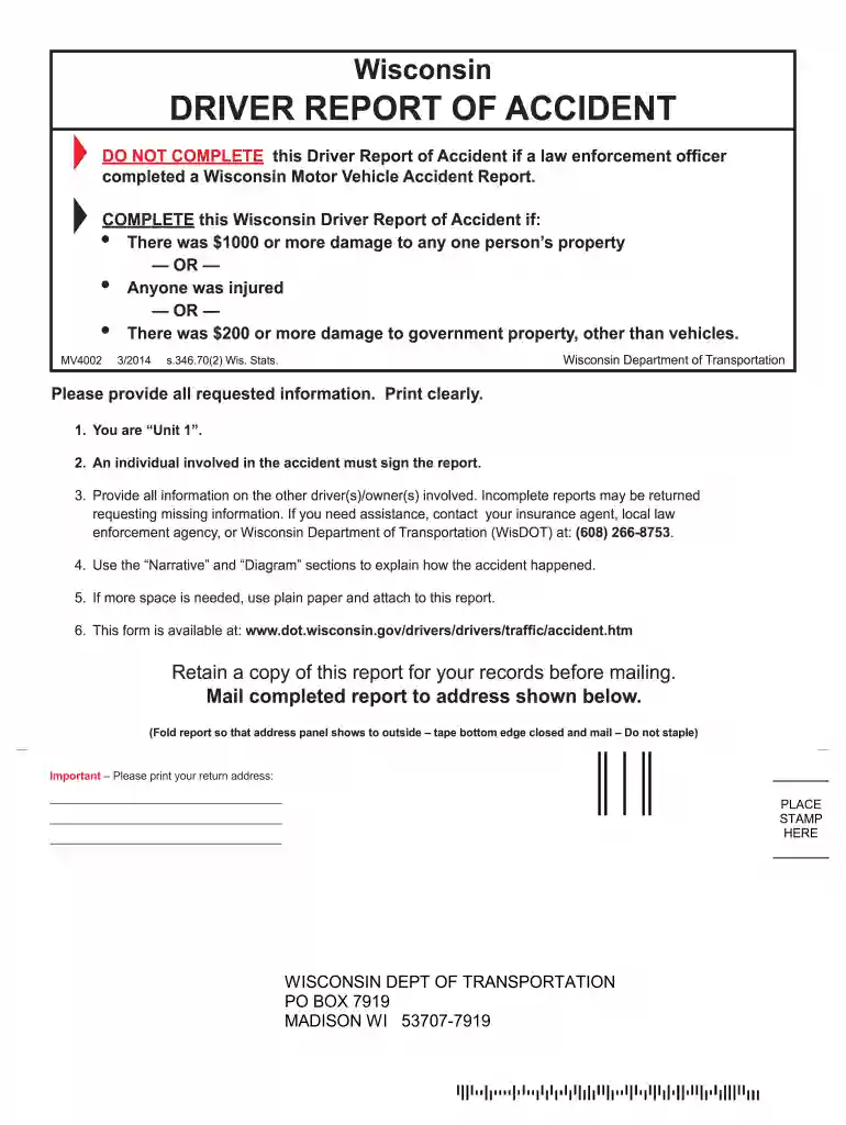 wisconsin dmv accident reports Preview on Page 1