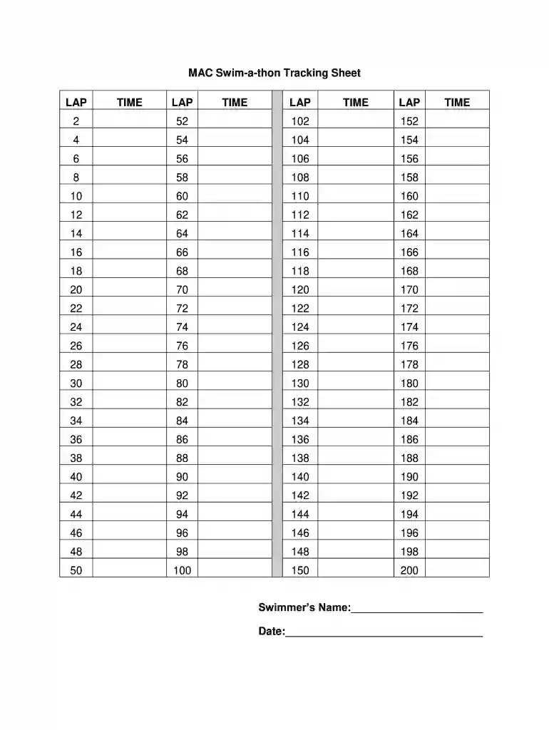 mac lap time form Preview on Page 1