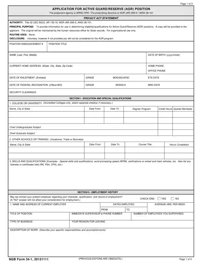 ngb form 34 1 Preview on Page 1