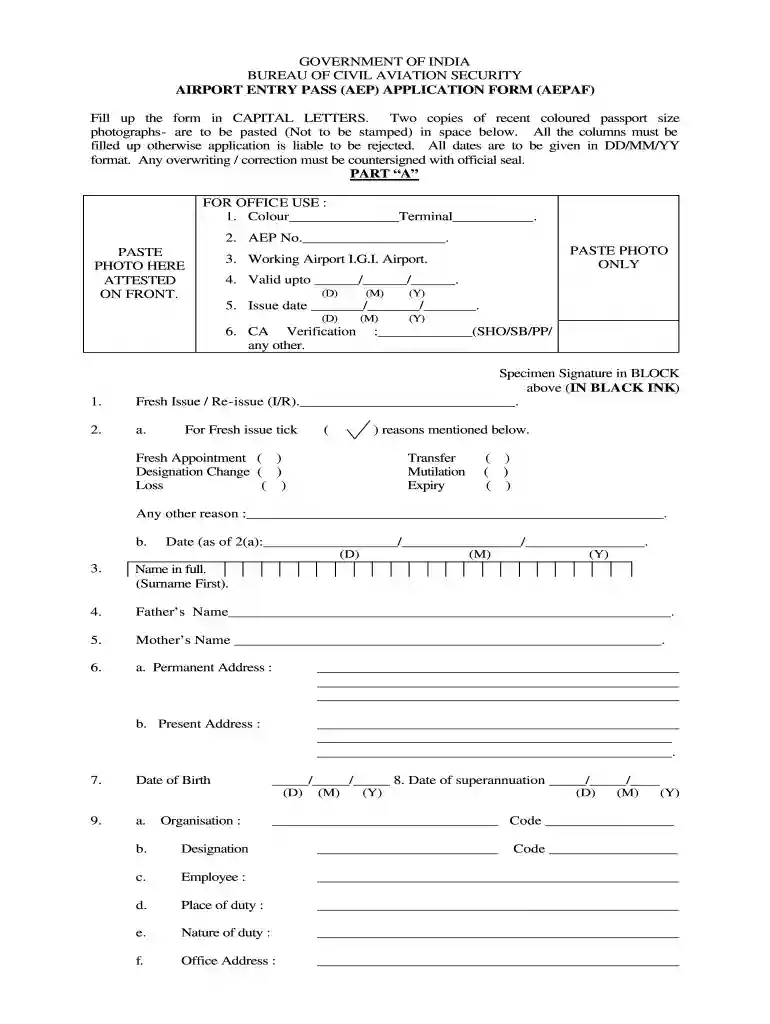 airport entry pass Preview on Page 1