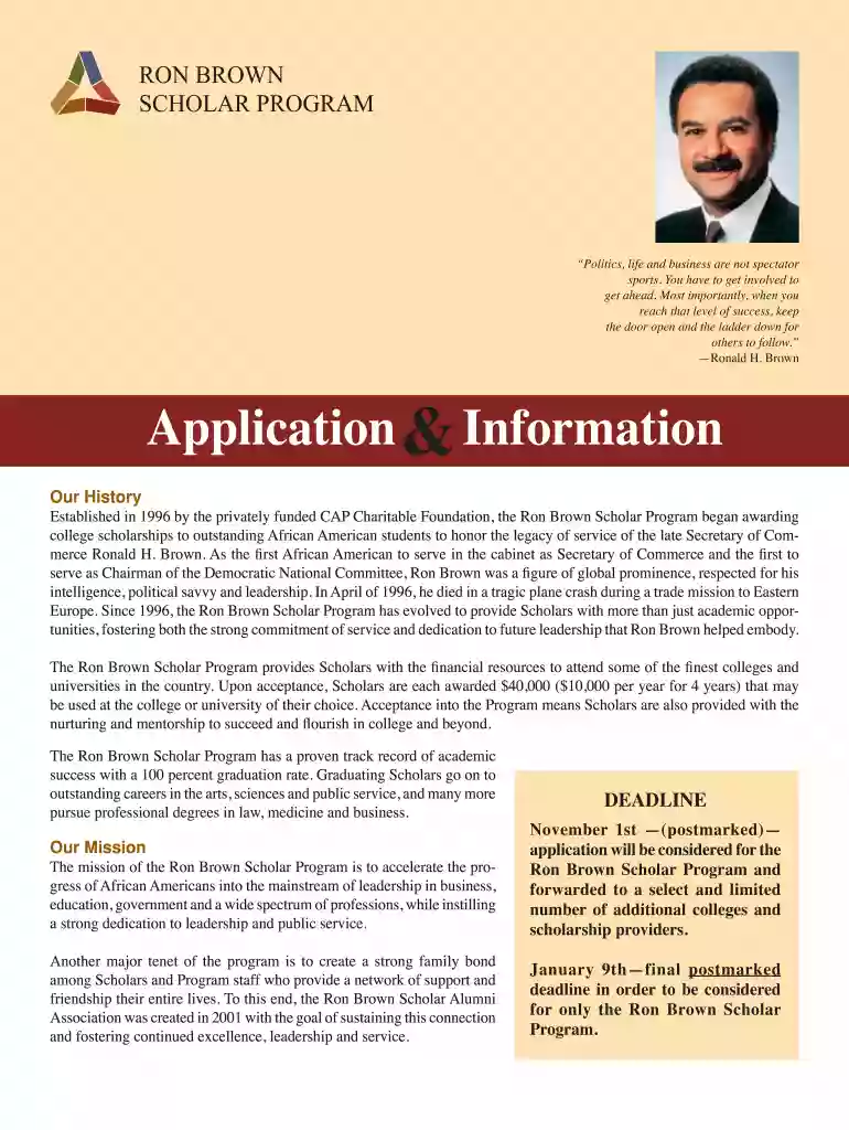 ron brown scholarship Preview on Page 1