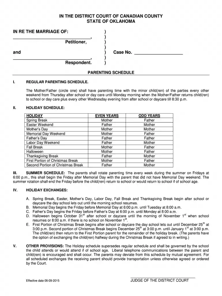 canadian county visitation schedule Preview on Page 1
