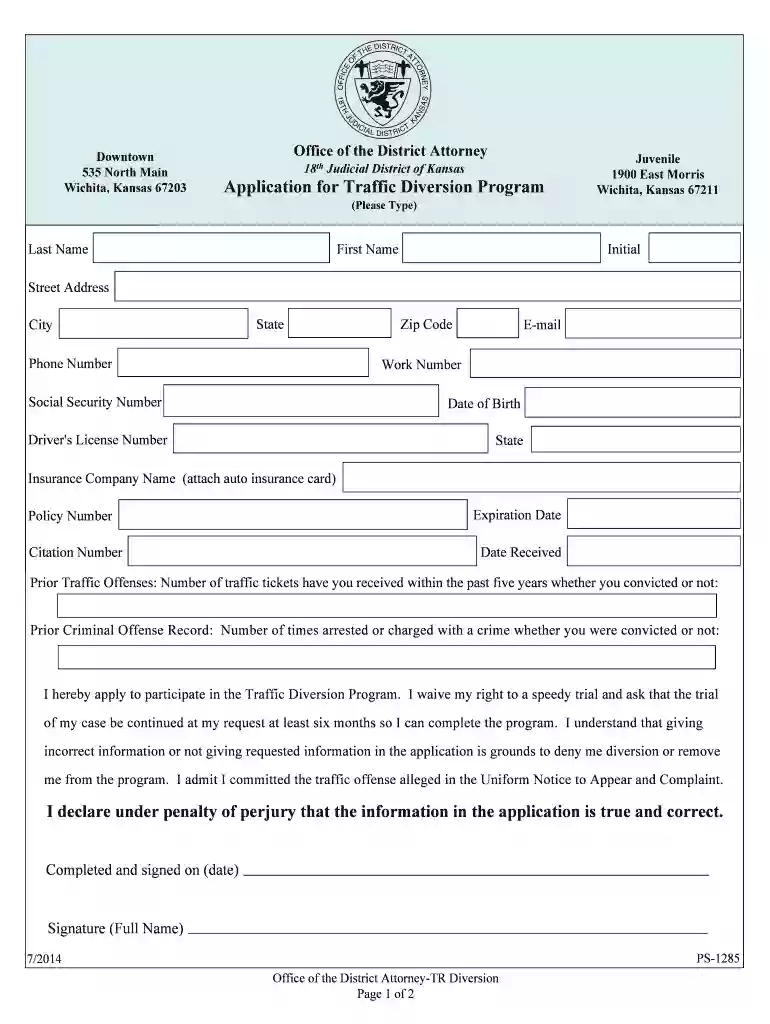 kansas traffic diversion program Preview on Page 1