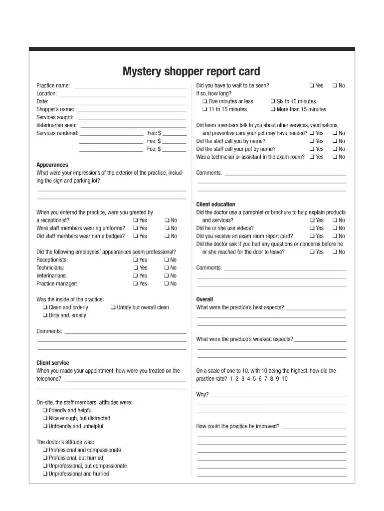 secret shopper quiz answers Preview on Page 1