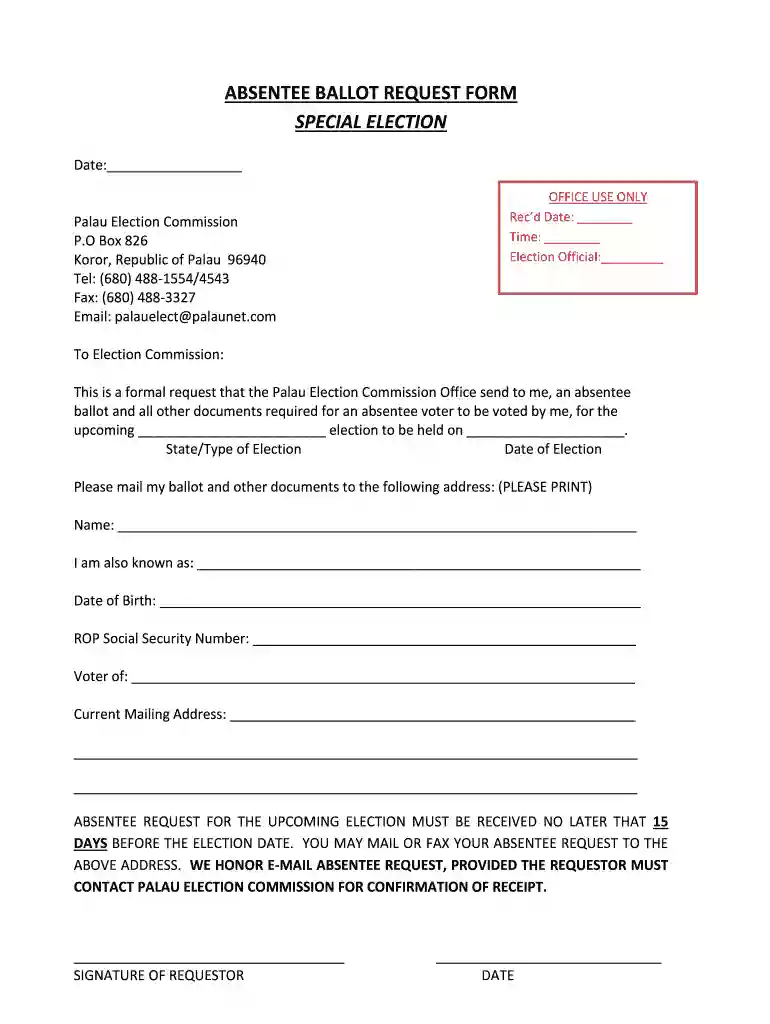 palau electpalaunetcom form Preview on Page 1