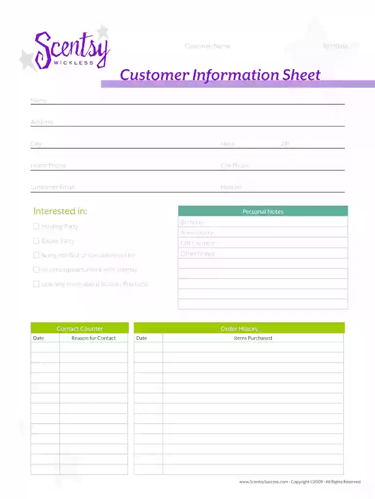 scentsy printables Preview on Page 1