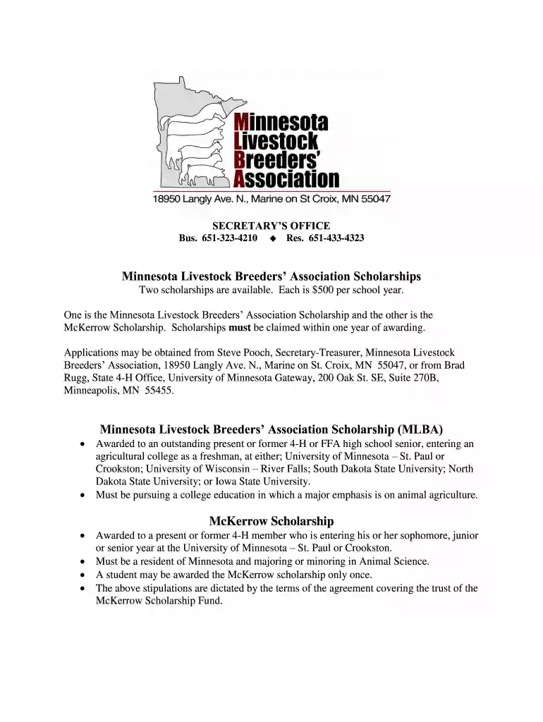 MINNESOTA LIVESTOCK BREEDERS ASSOCIATION Preview on Page 1
