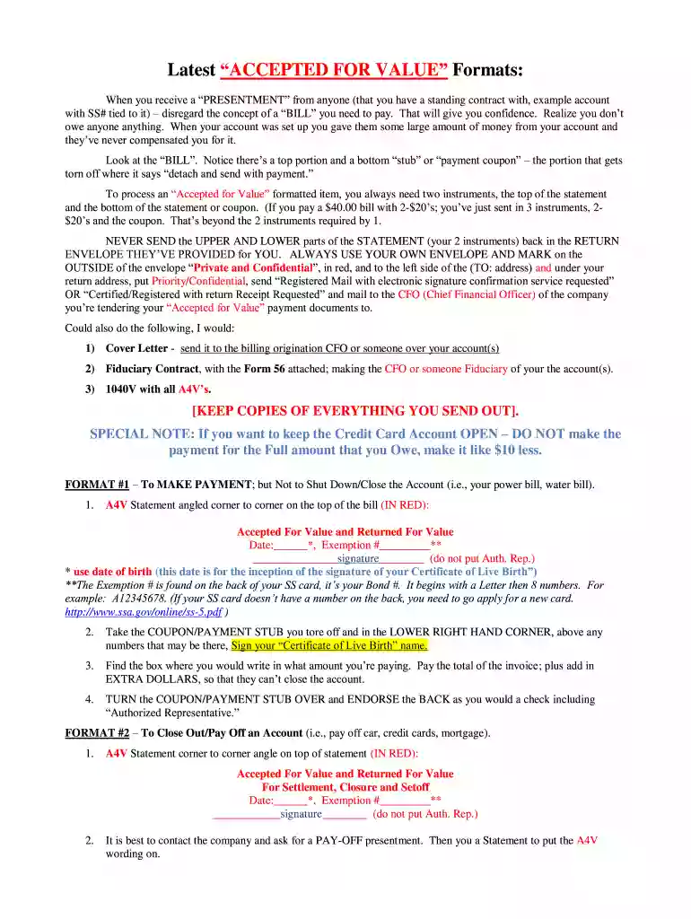 a4v form Preview on Page 1
